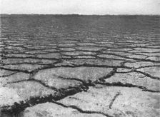 'Terrain argileux crevasse la chaleur; Afrique du nord 1914. Creator: Jules Gervais-Courtellemont