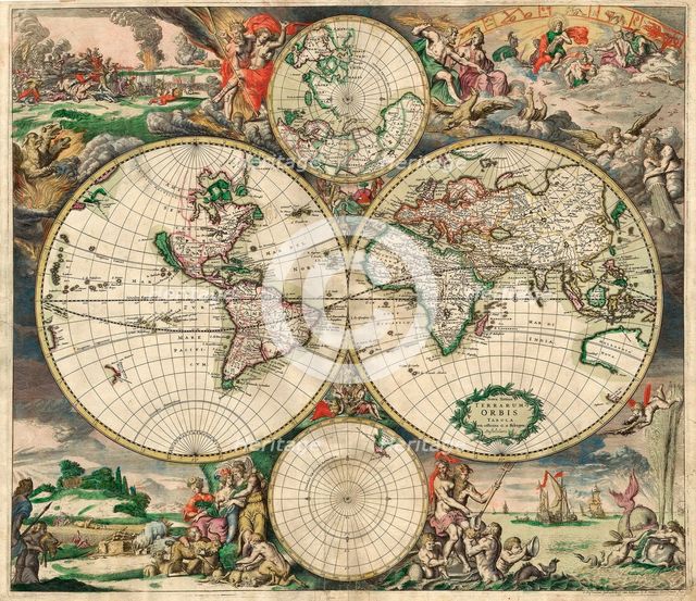 Terrarum Orbis Tabula after G. a Schagen. C. 1689.