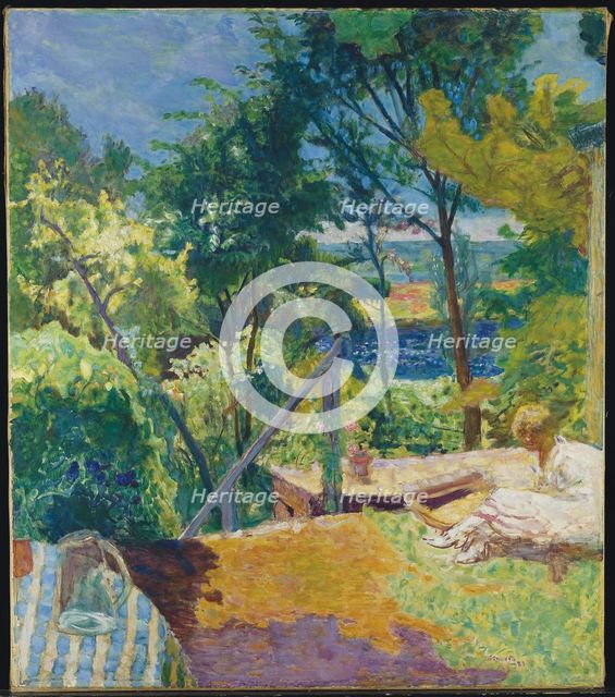 Terrasse à Vernon, 1923. Artist: Bonnard, Pierre (1867-1947)