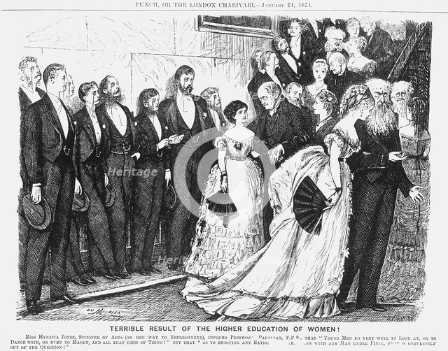 'Terrible Result of the Higher Education of Women!', 1874.  Creator: Joseph Swain.