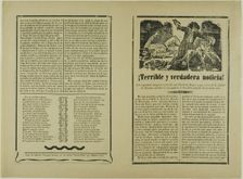 ¡Terrible y verdadera noticia! (Terrible and Real News!), 1910. Creator: José Guadalupe Posada