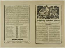 ¡Terrible y verdadera noticia! (Terrible and Real News!), n.d. Creator: José Guadalupe Posada