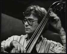 Terry Davies playing double bass at The Fairway, Welwyn Garden City, Hertfordshire, 16 June 1991. Artist: Denis Williams