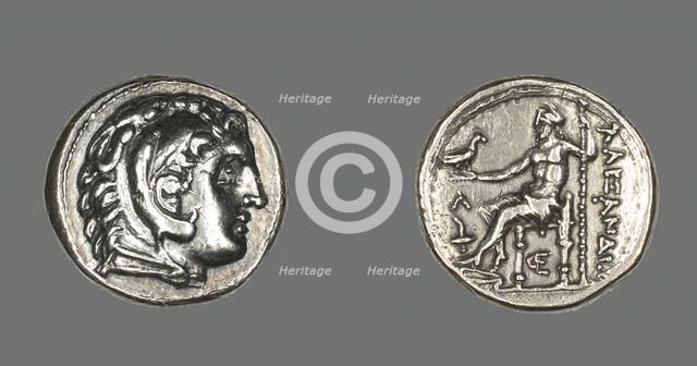 Tertradrachm (Coin) Portraying Alexander the Great as Herakles, 336-323 BCE. Creator: Unknown.