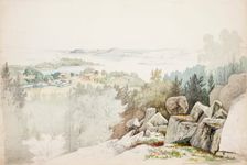 Tervu manor on Kurkijoki, 1860. Creator: Magnus von Wright