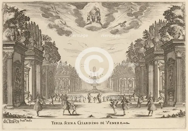 Terza Scena Giardino di Venere, 1637. Creator: Stefano della Bella.