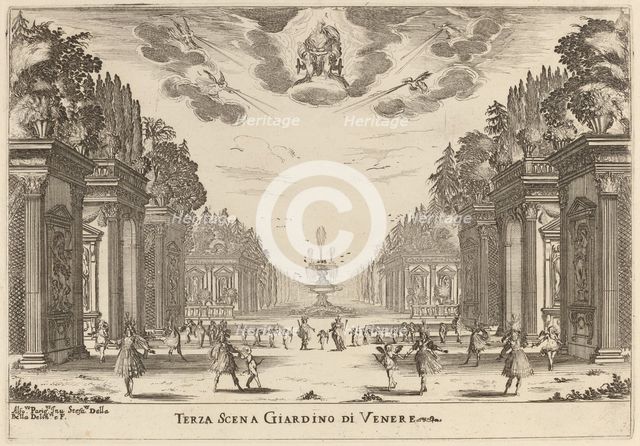 Terza Scena Giardino di Venere, 1637. Creator: Stefano della Bella.