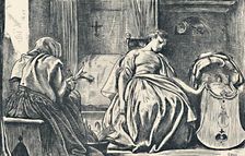 Tessa at Home. From George Eliot's Romola 1862-63, (1923). Artist: Frederic Leighton