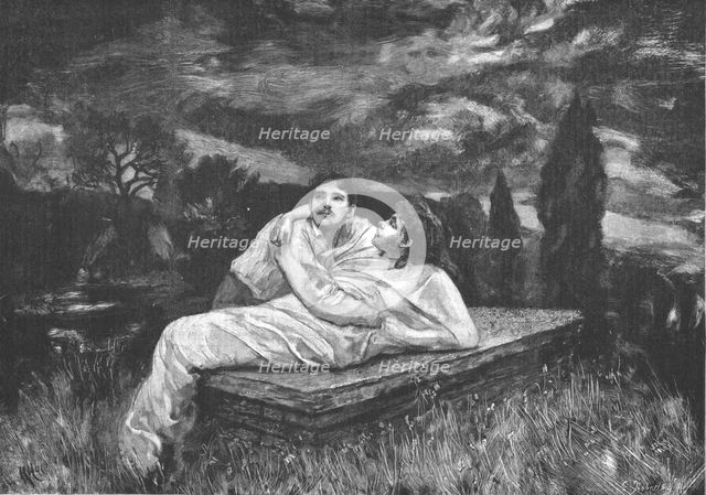 '"Tess of the D'Urbervilles", By Thomas Hardy; "They reached the cloister-garth, where were...', 189 Creator: Hubert von Herkomer.