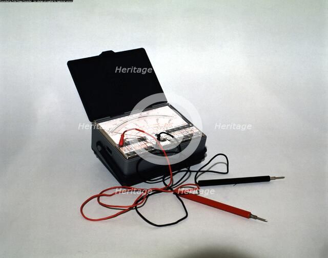 Tester or multimeter, device used for measurement of voltage, current and electrical resistance.