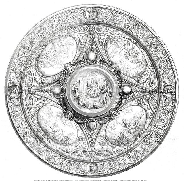 Testimonial recently presented to Lord Churston at Newton Abbott, Devon, 1860. Creator: Smyth.