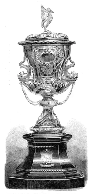 Testimonial to Capt. Inglefield, R.N., from the Mercantile Marine Service Association of..., 1864. Creator: Unknown.