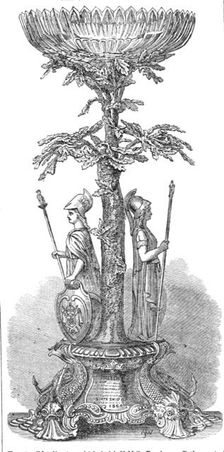 Testimonial to a French admiral for assisting the crew of the Bombay, 1865. Creator: Unknown