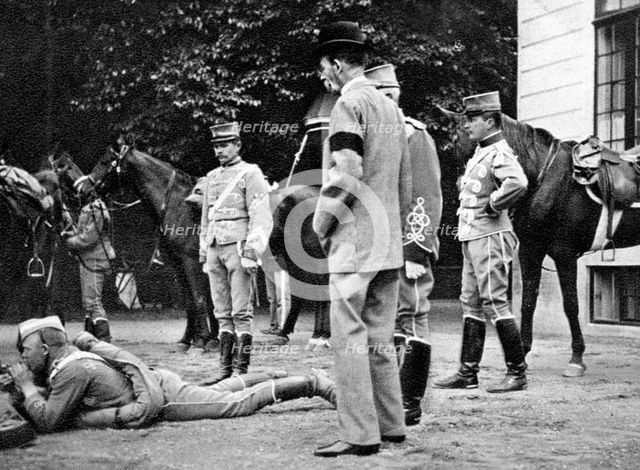 Testing the new repeating rifle, 1908.Artist: Queen Alexandra