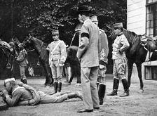 Testing the new repeating rifle, 1908.Artist: Queen Alexandra