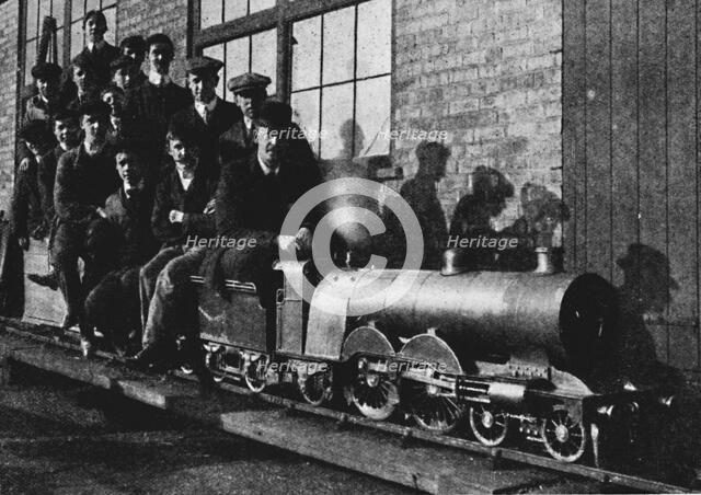'Testing A Miniature Atlantic Engine at Northampton', 1926. Artist: Unknown.