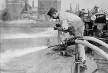 Testing fire engines, 1913. Creator: Bain News Service