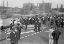 Testing fire engines, 1913. Creator: Bain News Service