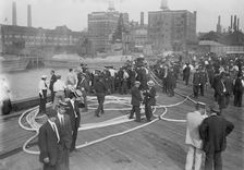 Testing fire engines, 1913. Creator: Bain News Service