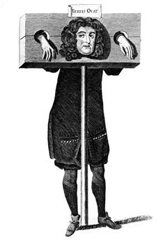 Testis Ovat Titus Oates in the pillory, 17th century (c1905)