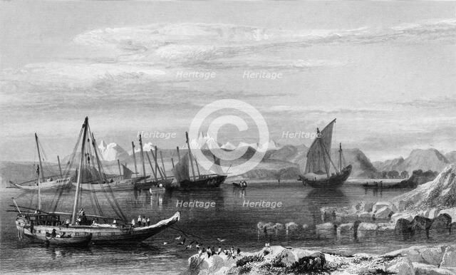 'Thubare, A Small Harbour on the Arabian Coast, Upper Part of the Red Sea', 1834. Creator: Samuel Austin.