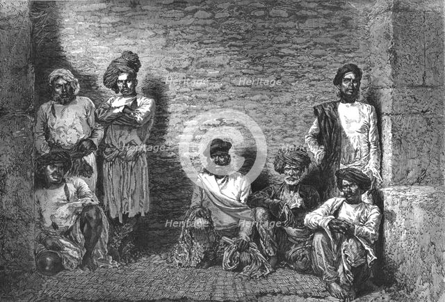 'Thugs in the Jail of Aurungabad; Bombay and the Malabar Coast', 1875. Creator: C. B. Low.