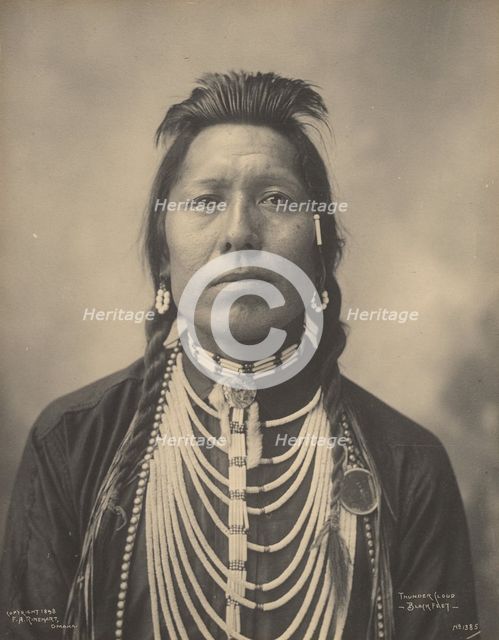 Thunder Cloud, Blackfeet, 1898. Creators: Adolph F. Muhr, Frank A. Rinehart.