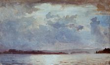 Thunder Clouds over the Chiemsee, 1867. Creator: Hans Gude
