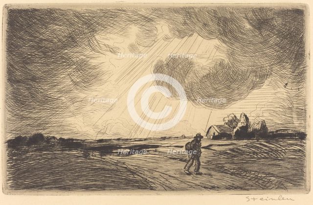Thunder Storm (Temps d'orage), late 19th-early 20th century. Creator: Theophile Alexandre Steinlen.