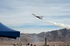 Thunderbirds, 76th Navy celebrations, Nellis AFB, Las Vegas, Nevada, USA, 2022. Creator: Ethel Davies
