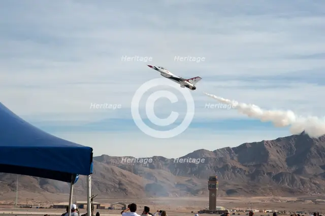 Thunderbirds, 76th Navy celebrations, Nellis AFB, Las Vegas, Nevada, USA, 2022. Creator: Ethel Davies.