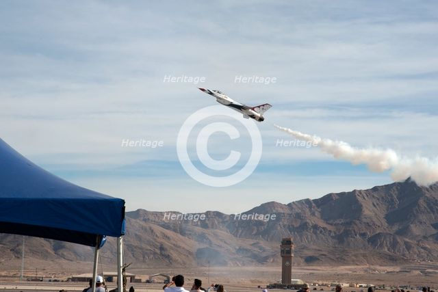 Thunderbirds, 76th Navy celebrations, Nellis AFB, Las Vegas, Nevada, USA, 2022. Creator: Ethel Davies.