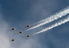 Thunderbirds, 76th Navy celebrations, Nellis AFB, Las Vegas, Nevada, USA, 2022. Creator: Ethel Davies
