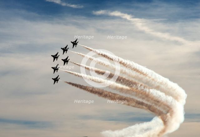 Thunderbirds, 76th Navy celebrations, Nellis AFB, Las Vegas, Nevada, USA, 2022. Creator: Ethel Davies.
