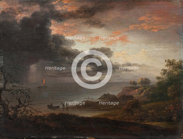 Thunderstorm at sea, 1791. Creator: Jens Juel.