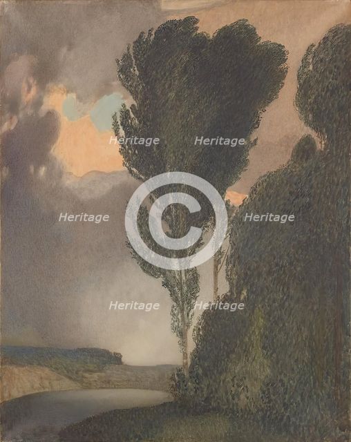 Thunderstorm landscape, 1901. Creator: Rudolf Jettmar.