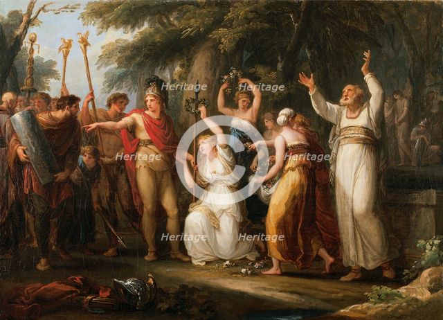 Thusnelda Crowning Hermann, 1785. Artist: Kauffmann, Angelika (1741-1807)