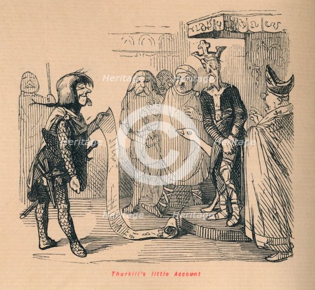 'Thurkill's little Account', c1860, (c1860). Artist: John Leech.