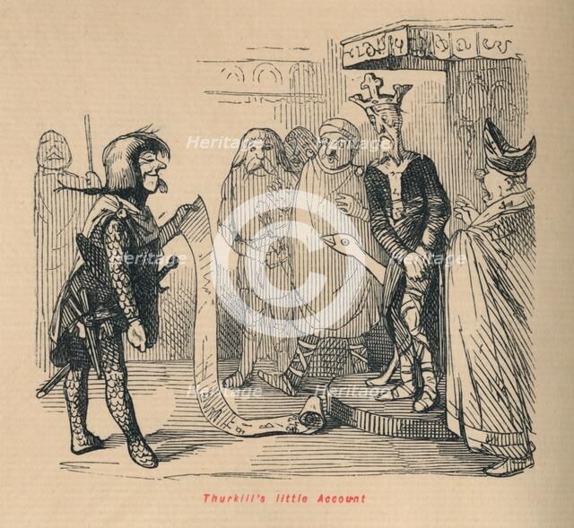 'Thurkill's little Account', c1860, (c1860). Artist: John Leech.
