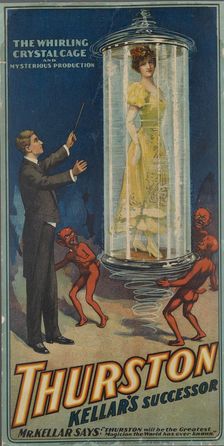 Thurston, Kellar's Successor: the whirling crystal cage and mysterious production, c1908. Creator: Unknown