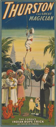 Thurston the Great Magician: the famous Indian rope trick, c1910. Creator: Unknown