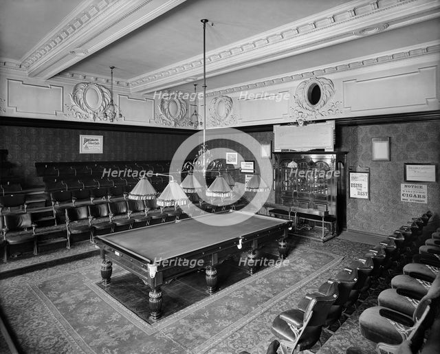 Thurston's Billiard Hall, Leicester Square, London, 1903. Artist: Bedford Lemere and Company.
