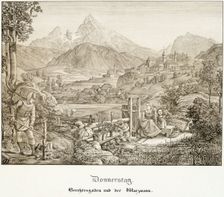 Thursday: Berchtesgaden and the Watzmann, 1823. Creator: Ferdinand Olivier