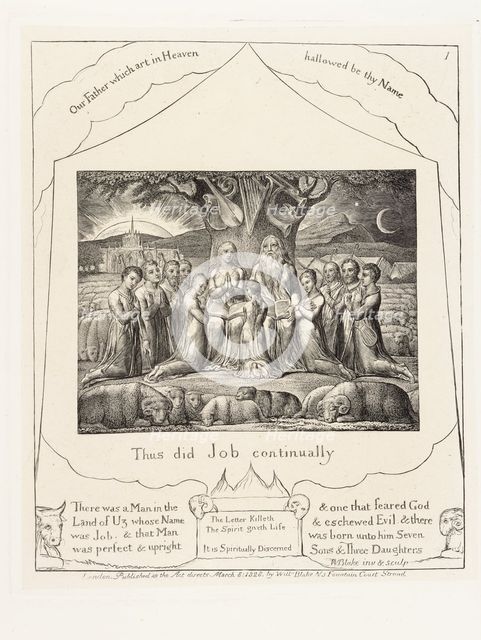 'Thus did Job continually', 1825. Creator: William Blake.
