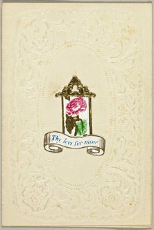 Thy Love for Mine (valentine), c.1830. Creator: Unknown