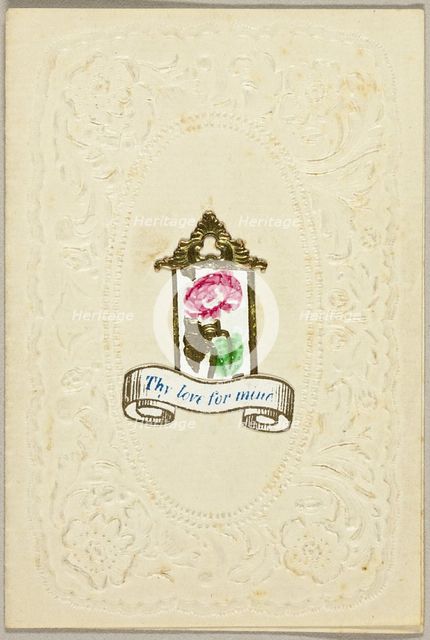 Thy Love for Mine (valentine), c.1830. Creator: Unknown.