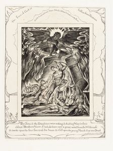 Thy Sons & thy Daughters were eating & drinking Wine... 1825. Creator: William Blake