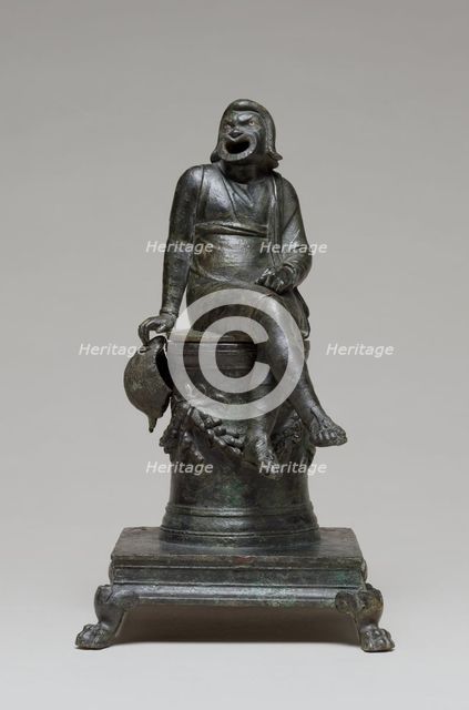 Thymiaterion in the Form of a Comic Actor Seated on an Altar and a Separate..., 1st half of 1st cent Creator: Unknown.