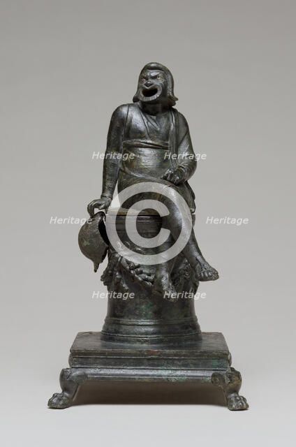 Thymiaterion in the Form of a Comic Actor Seated on an Altar and a Separate..., 1st half of 1st cent Creator: Unknown.