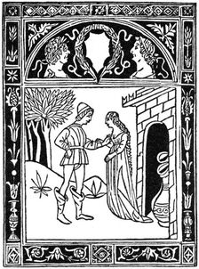 Thais and the youth, 1487 (1964). Artist: Anon